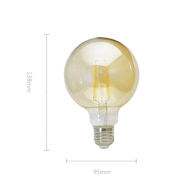 Ewelink APP G95 7.5w Single Color B22 Cheap Decorative Led Filament Bulb Light