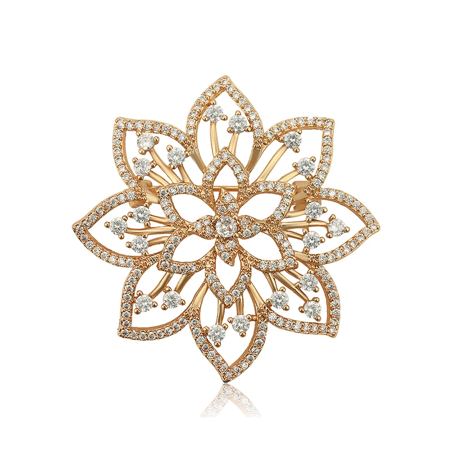 

615 Xuping Noble atmosphere hollow flower shape brooch jewelry