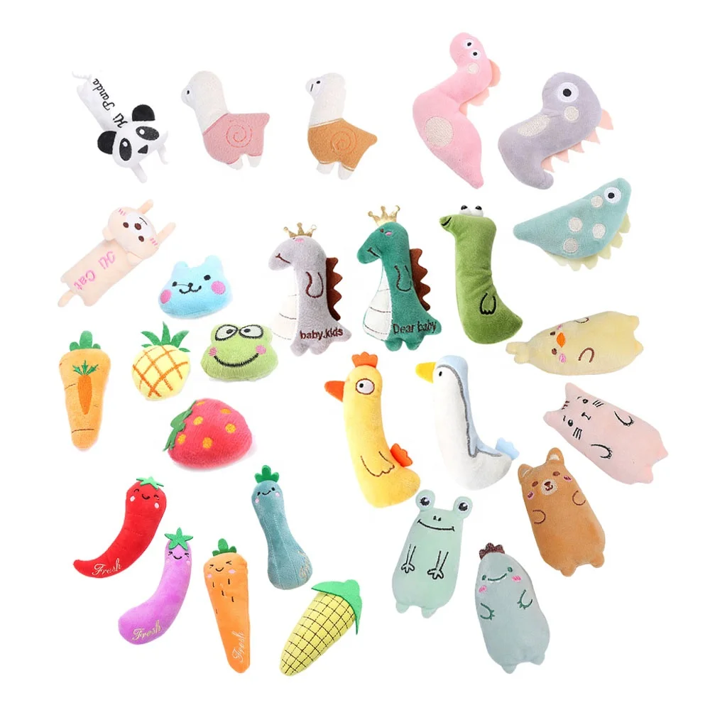 

Various Color Pet Interactive Cat Catnip Toy Fashion New Sutffed Animal Fruit Soft Plush Cat Toys filled Catnip, According to the pantone