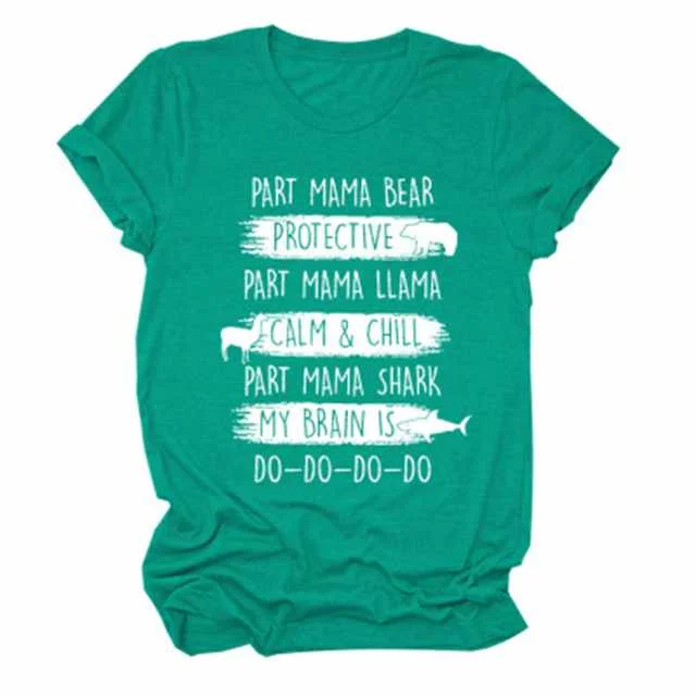 

Letter Printing Fashion Loose Casual Women's T-shirt, Picture color
