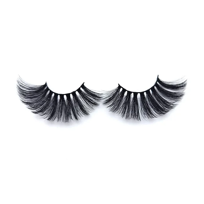 

Fluffy 5d wholesale real mink false lashes soft custom package Long 25mm Mink eyelashes