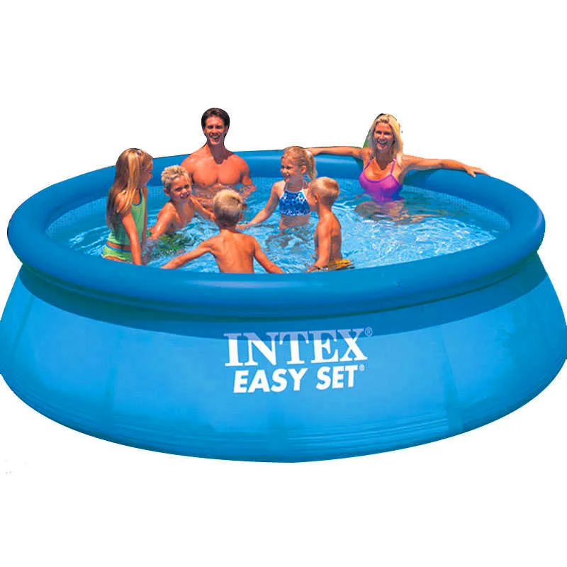 

TOP sale Original Intex 28110 244*76cm Easy Set Inflatable Above Ground Pool Family Swimming Pool, Blue