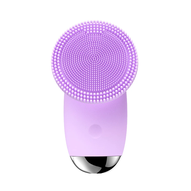 

Vkk Hot Sale Face Pores Cleanser Device Sonic Vibrating Electric Clean Facial Cleansing Brush, Pink