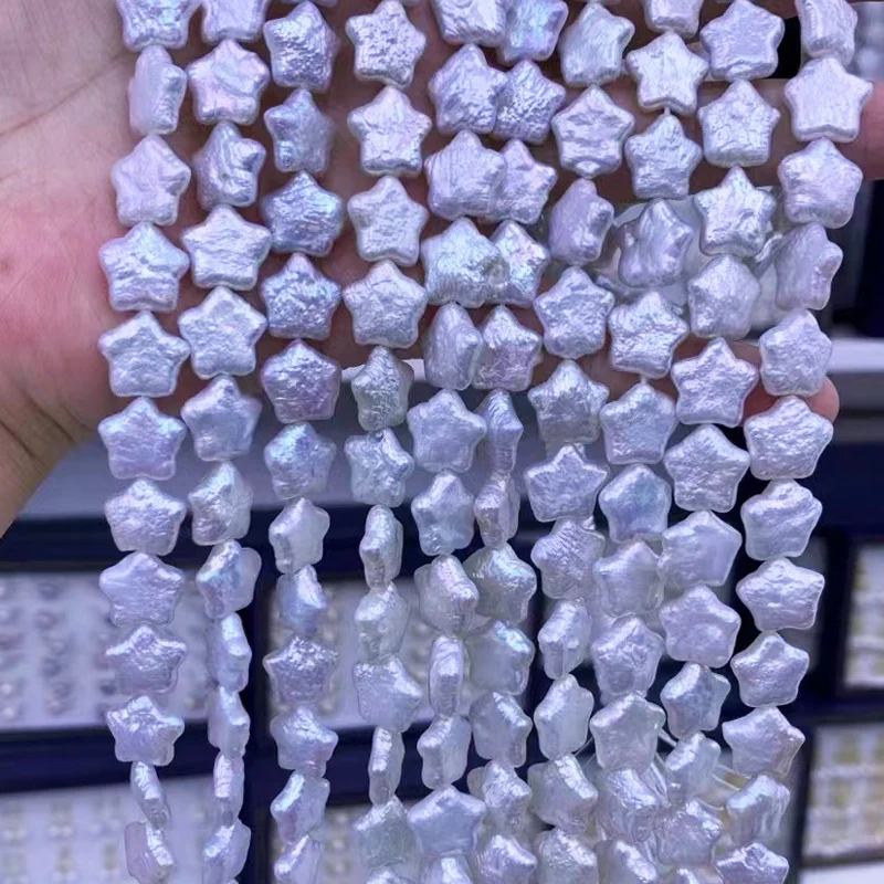 Natural Fresh Water Pearl Strand Five-pointed Star Baroque Star Pearl Semi-finished String for Jewelry Making Necklace Bracelet