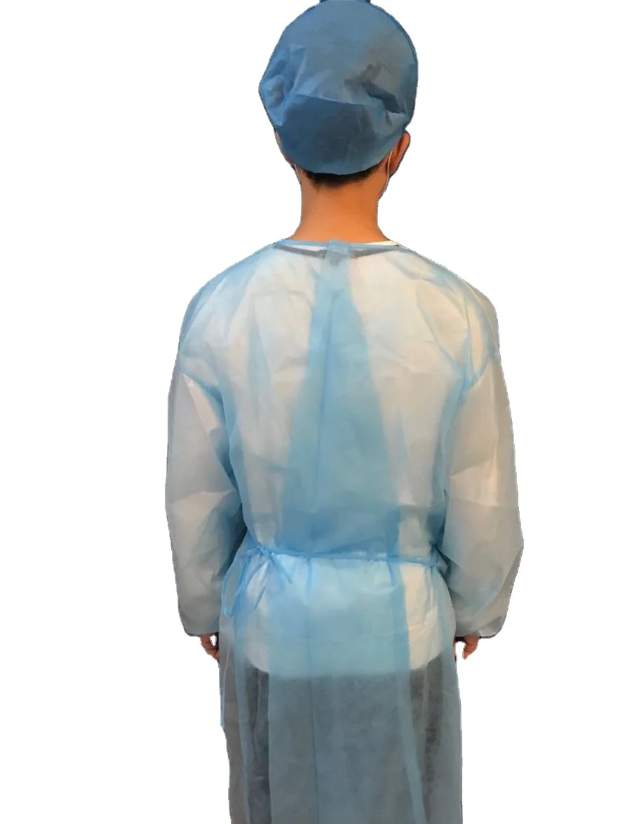
pink isolation gown fda protection aami level 4 plastic with pe coating pp pe surgical non-woven surgical gowns 
