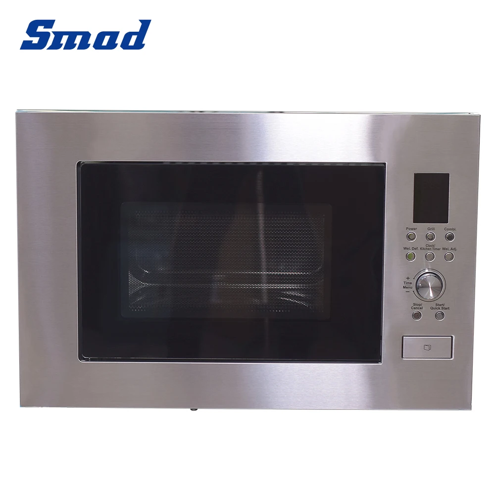 Smad 25l 900w Black Stainless Steel Built In Microwave Oven For Home