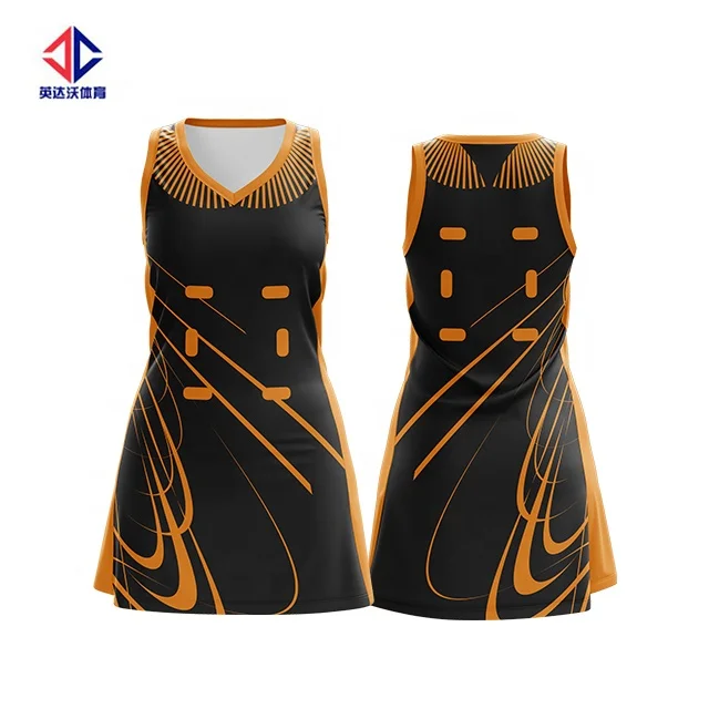 

New model custom dye sublimation a-line netball dress skirt uniforms for woman