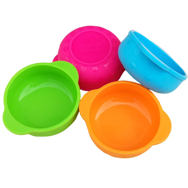 

2020 Colorful New Product Child Feeding Silicone Bowl For Children, Blue,green,orange,rose red
