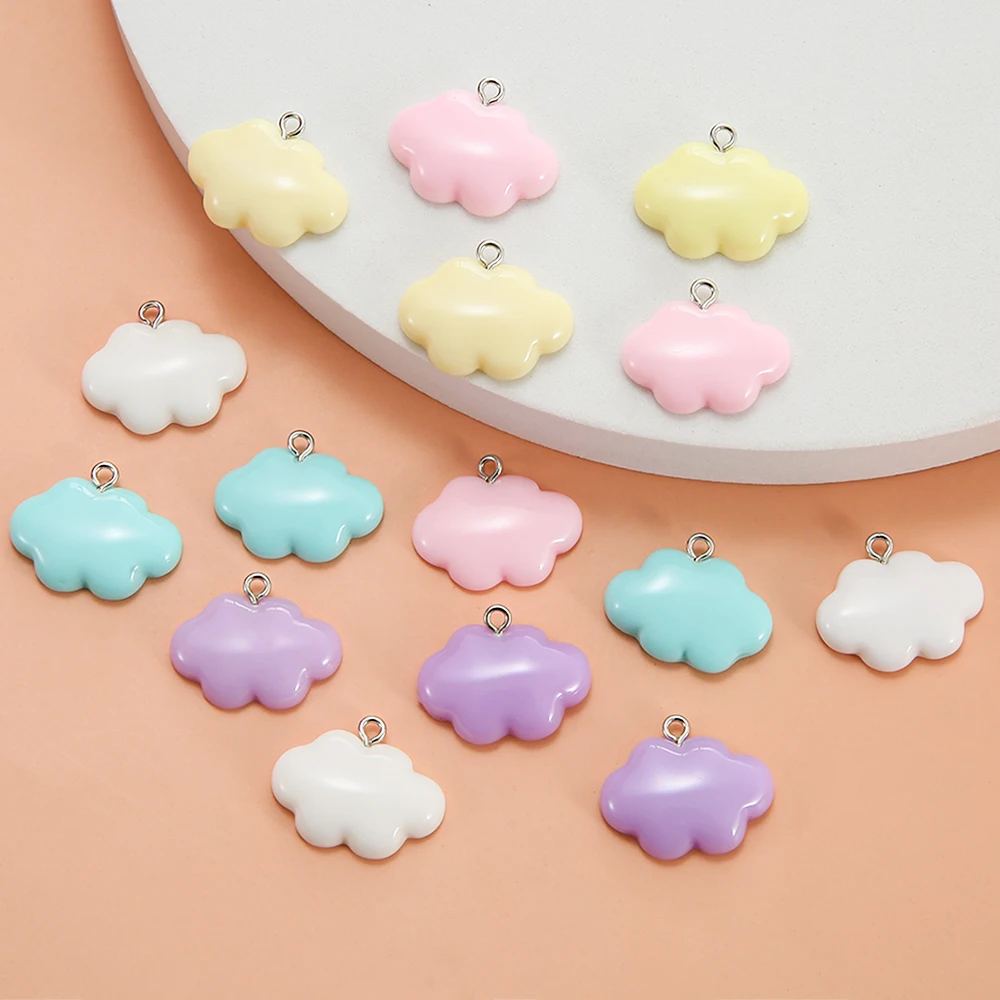 

Cute Clouds Resin pendant Findings Diy Earring Cabochon Bracelets Necklace Toys Keychain Decoration Jewelry Making Accessories, Colour mixture