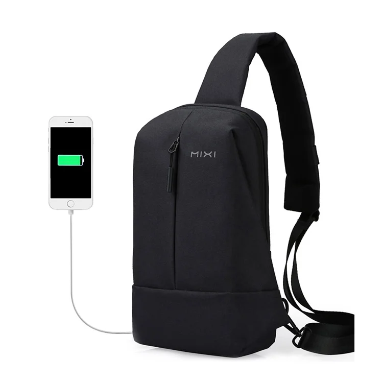 

Wholesale Men's Chest Bag Men Chest Pack USB Charging Functional Travel Casual Male Sling Bags