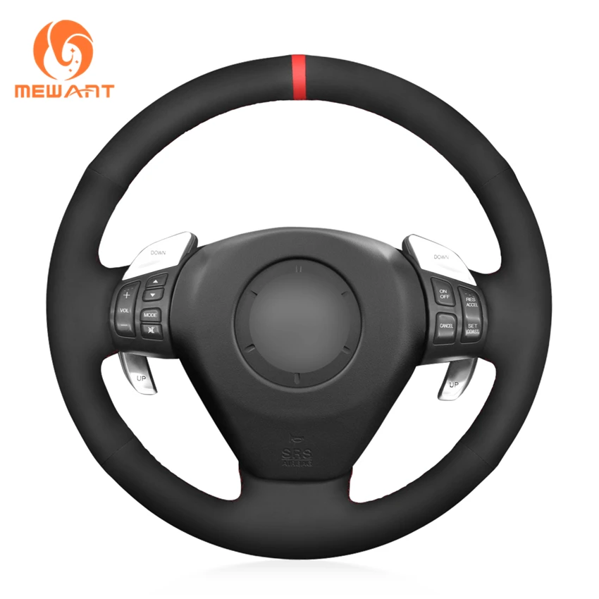 

Custom Hand Sewing Black Soft Suede Steering Wheel Cover for Mazda RX-8 RX8 2003 2004 2005 2006 2007-2008
