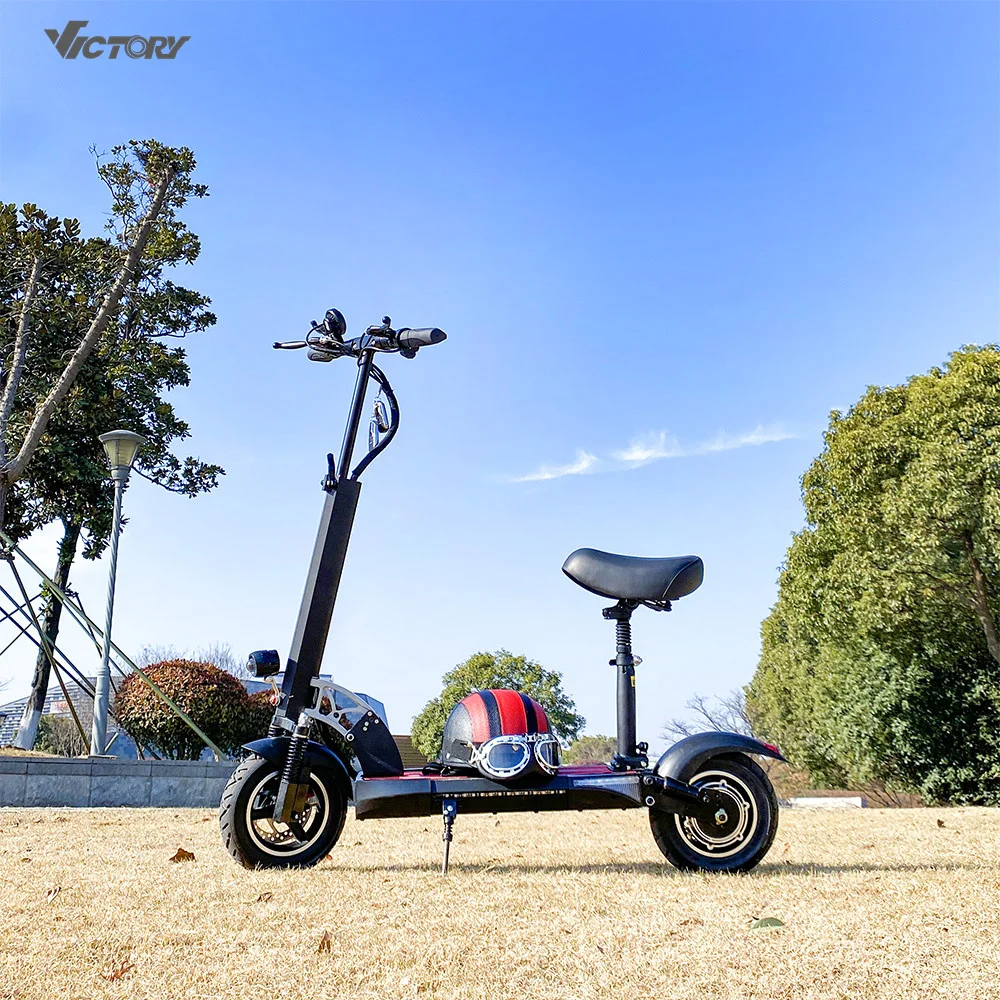 

New Arrival Cheap Price Foldable Lithium Battery 500W 10'' tire Free Shipping Two Fat Tires Kugoo M4 Electric Scooter, Black