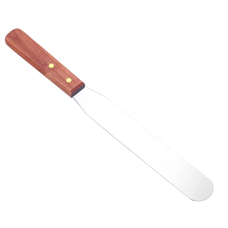 

8 inch stainless steel cake butter knife with wooden handle