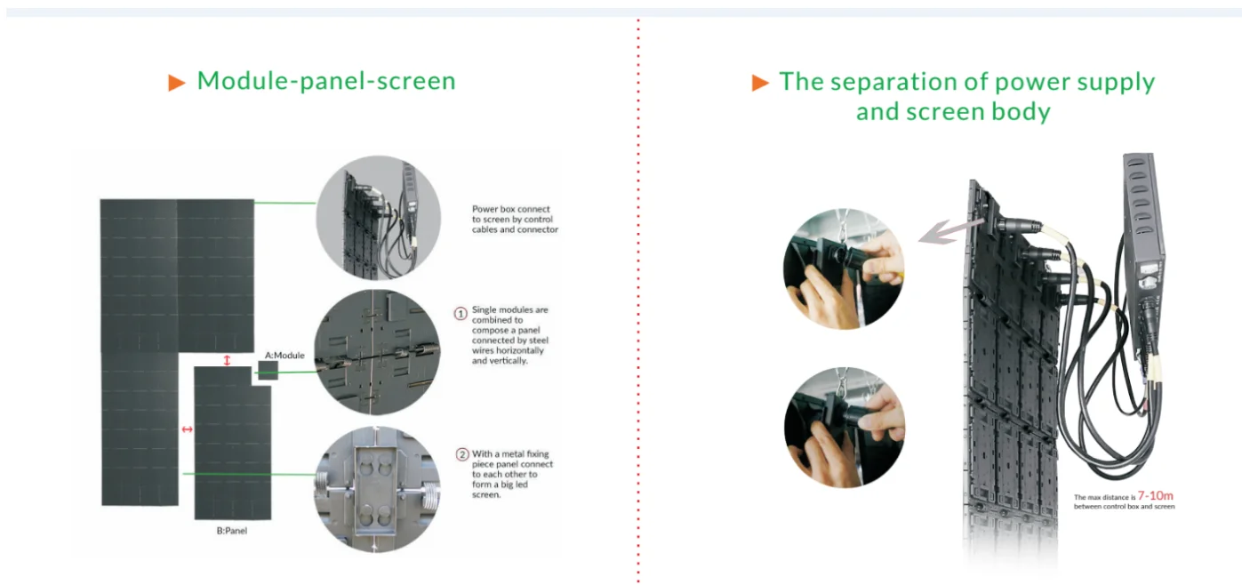 Foldable Led Screen Indoor Outdoor Led Display Easywalker Flexible Full