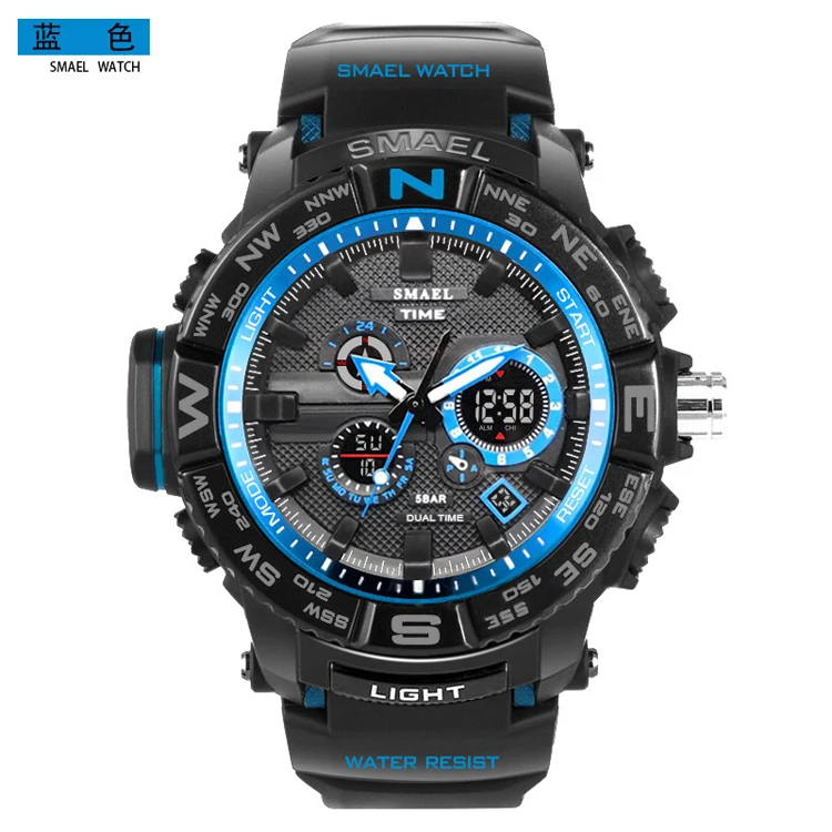 

Orange Sport Watch Brand LED Digital Wristwatch Multi-functional Clock Led Stopwatch S Shock SMAEL 1531