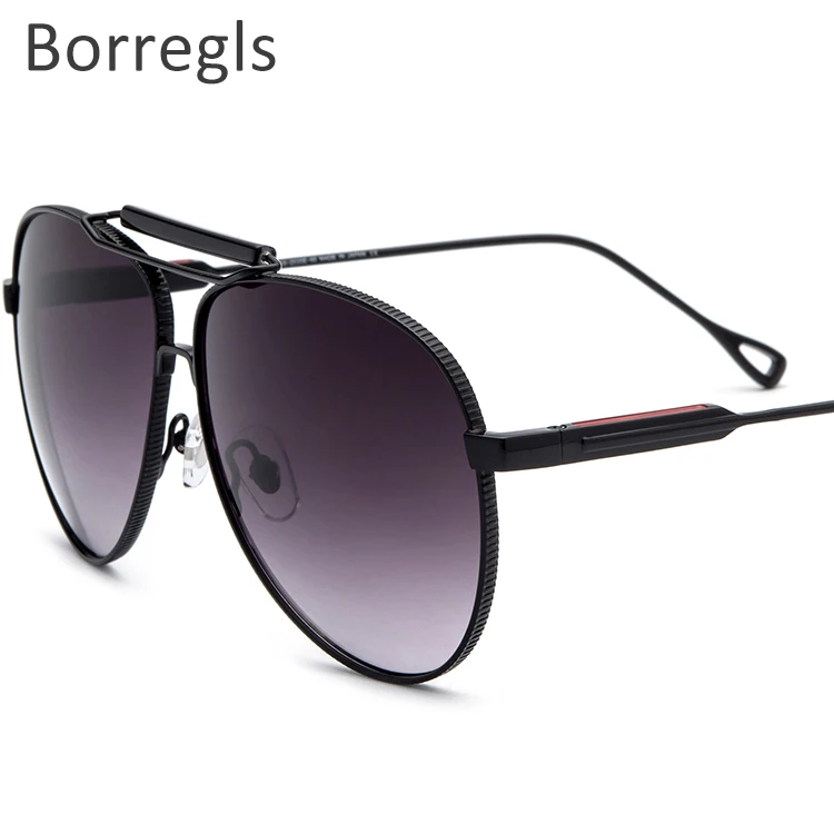 

Borregls Pilot Sunglasses Women 2021 New Famous Brand Designer Metal Alloy Sun Glasses for Men UV400 Nylon Lens 2035