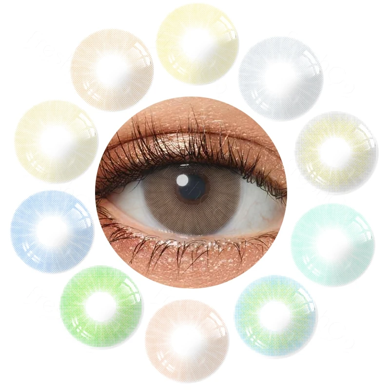 

Freshgo 13 Colour Yearly Lenses Green Eye Color Contact Lens Circle Prescription Soft Eye Contact Lenses Wholesale
