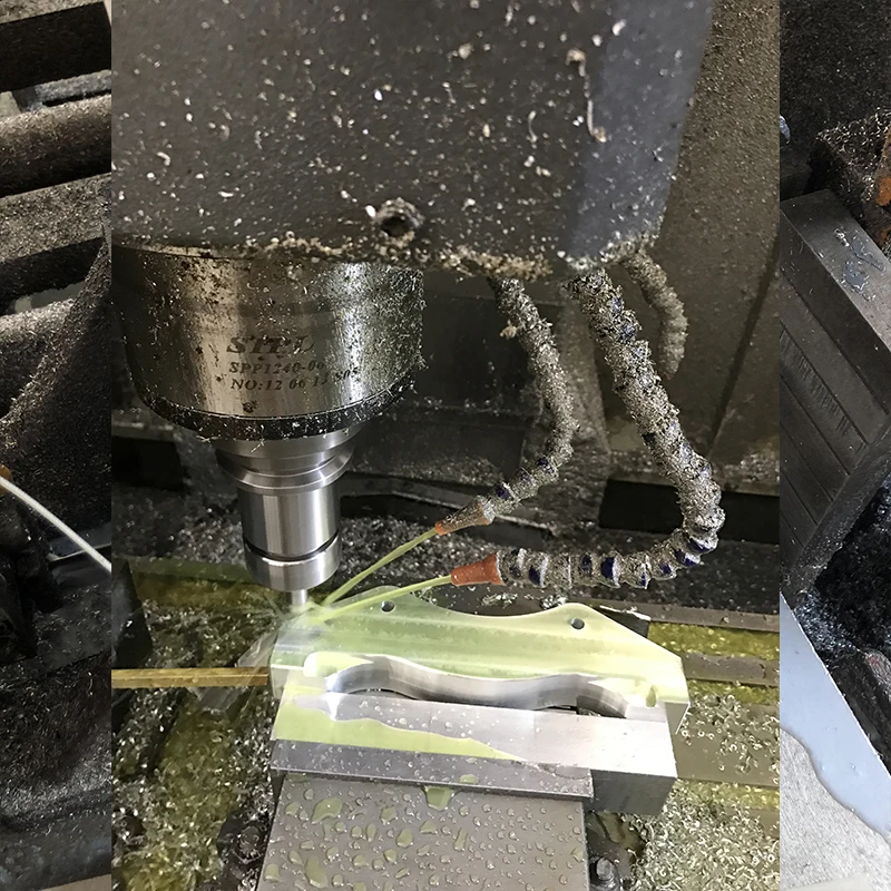Detalle del soporte en aluminio