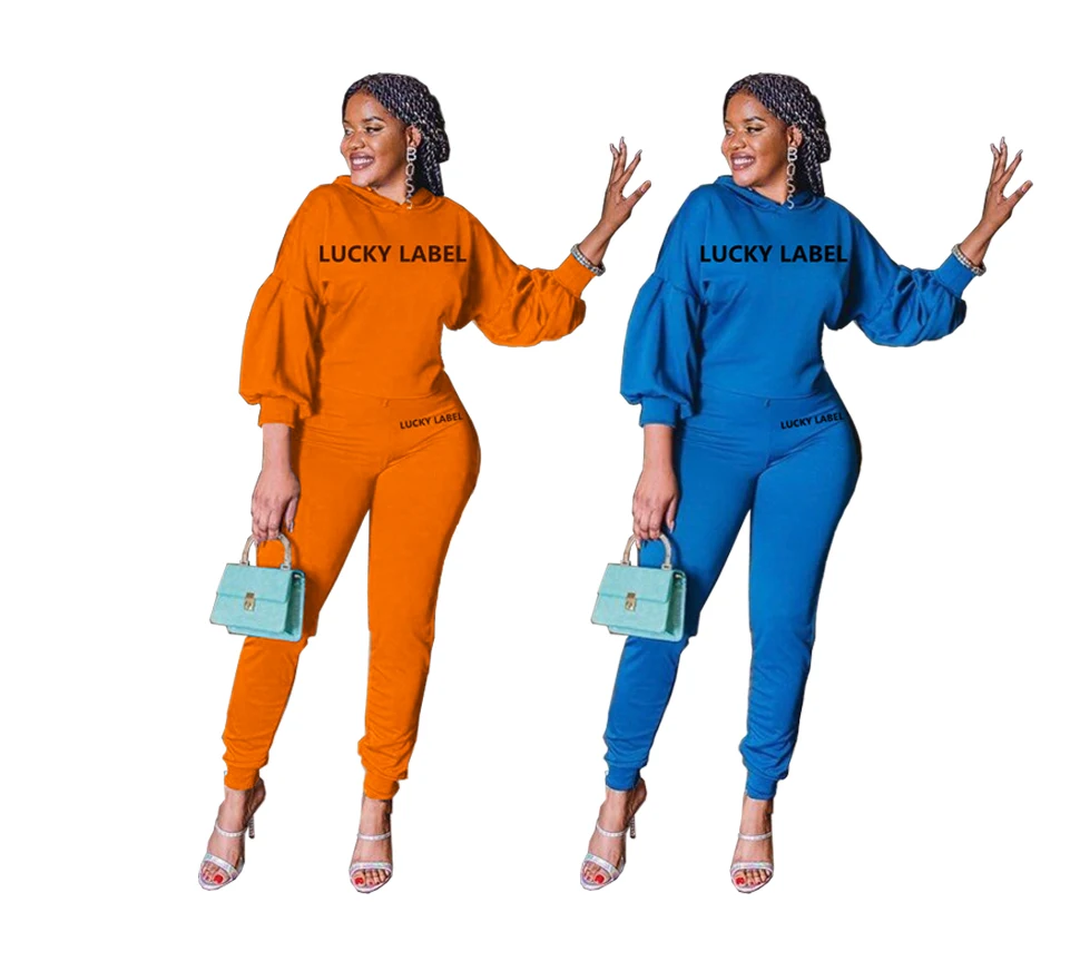 

Sample Women Joggers Pants Set Outfits Women Two Pieces Fall Clothing For Women Sweatsuit Tracksuits Set Stacked Pants