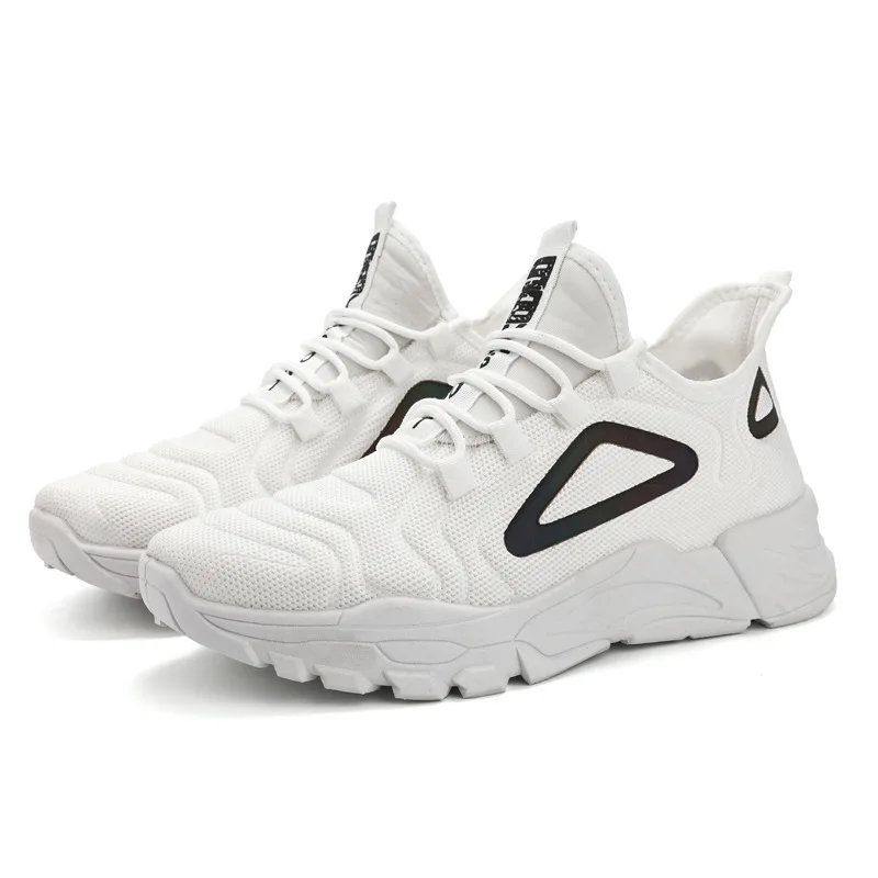 

FREE SAMPLE new fashion white casual shoes for men lace up sneaker comfortable walking shoes