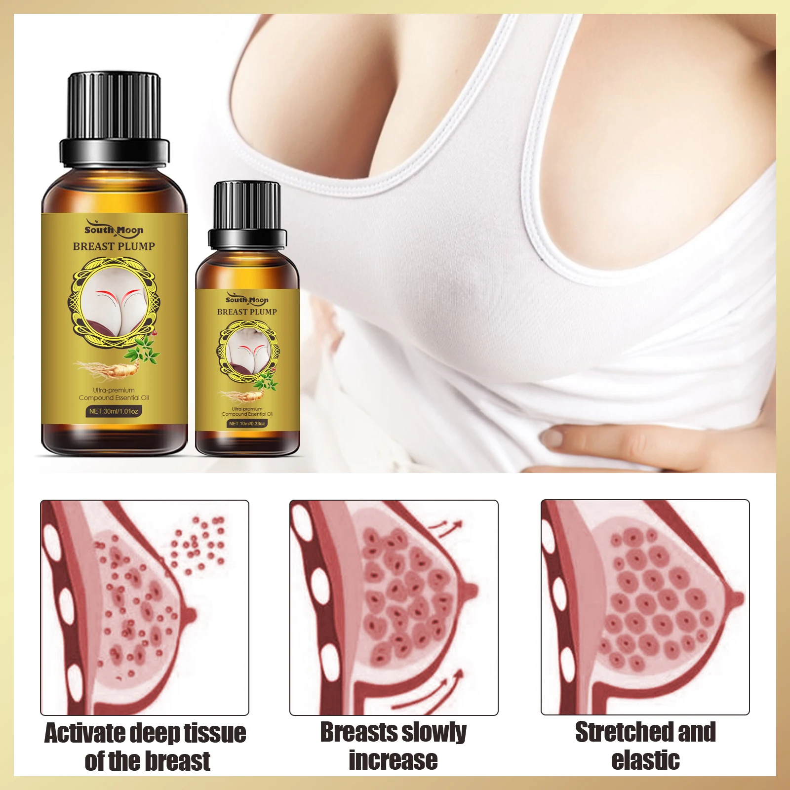 

South Moon Body oil Effective Lifting Breast Massage breast enhancement oil Enhances Firming Lifting oil