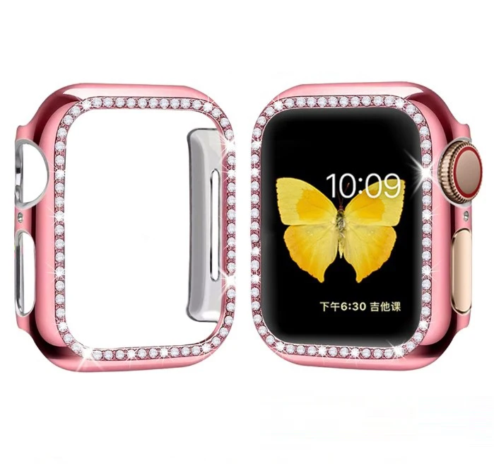 

Hot Sale Bling Bling Diamond Protective Case for Apple Watch Series 1 2 3 4 5, Red, gold, silver, black, rose gold,pink