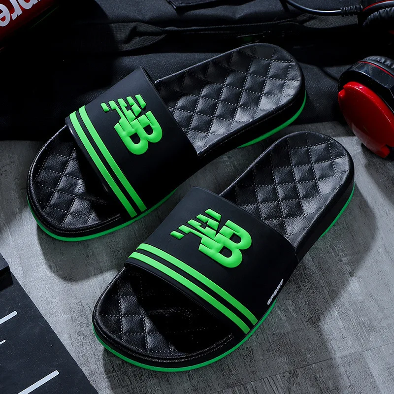 

new designs customized logo Dripping sandals summer beach men slides slippers, Customized color