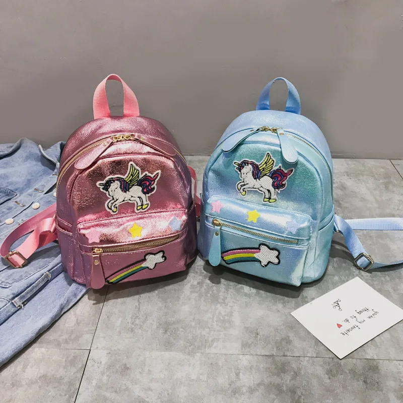 

Wholesale cartoon kids backpack bags children back pack for girls unicorn school bags, 3 color