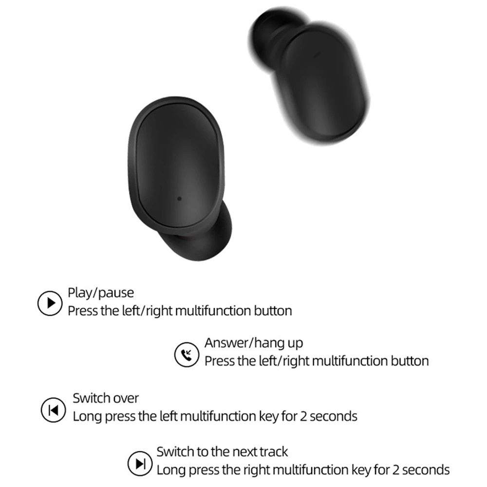 Wireless Earphone For Xiaomi Redmi Airdots Earbuds Bluetooths 5.0 TWS Headset Noise Cancelling Mic for iPhone Huawei Samsung A6S - ANKUX.COM