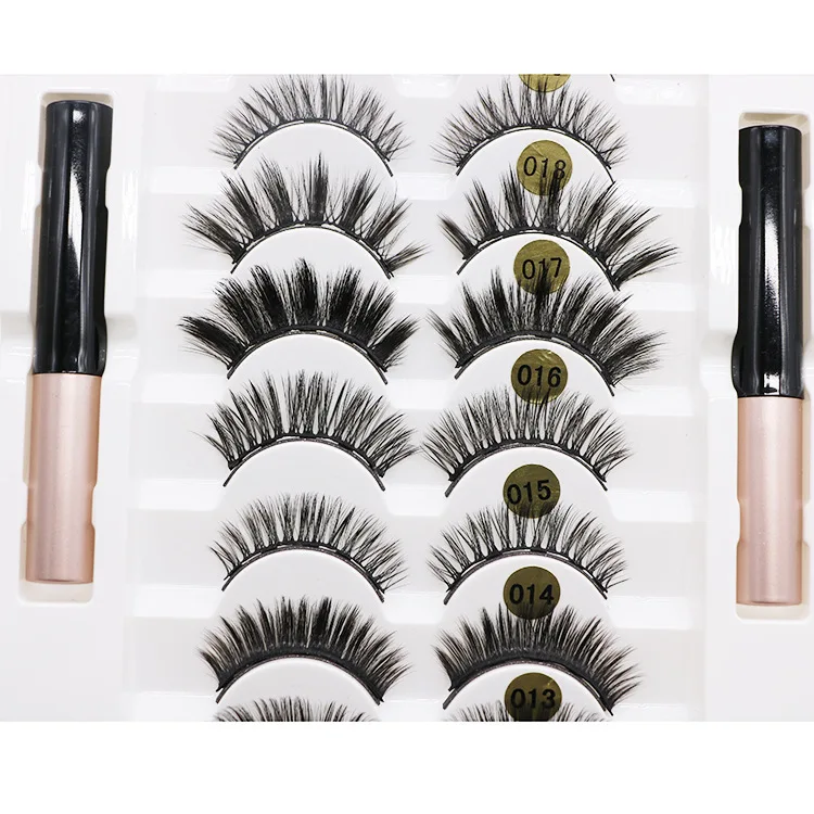 

5pairs eyelashes 10 pairs kit eye lashes 3d wholesale vendor magnetic lashes and liner magnetic eyelashes