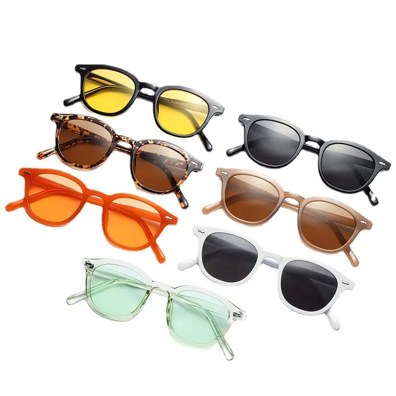 

Hot selling 2021 most classical women colorful round lens pc korean designs italy design ce sunglasses with print logos