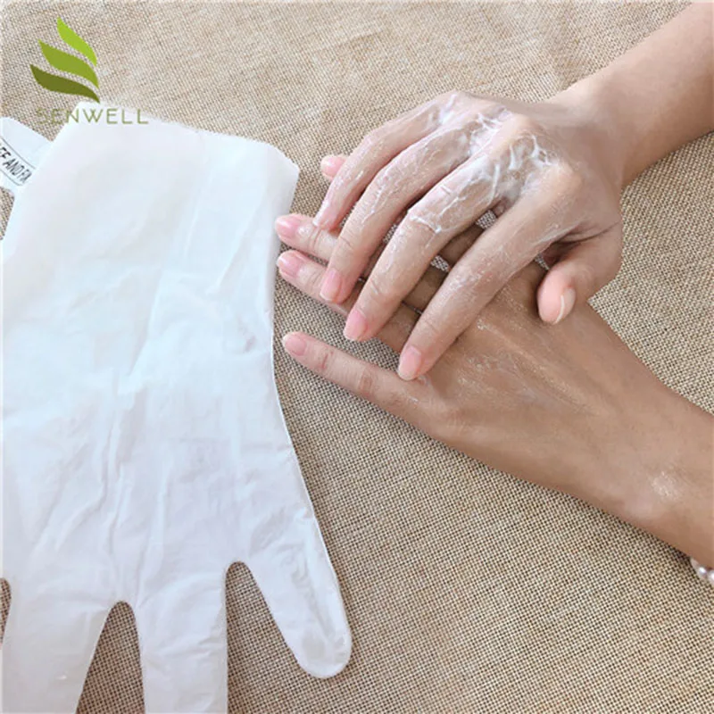 

Private Label Skin Care Organic Collagen Hand Mask Gloves Organic Exfoliating Hand Mask, White