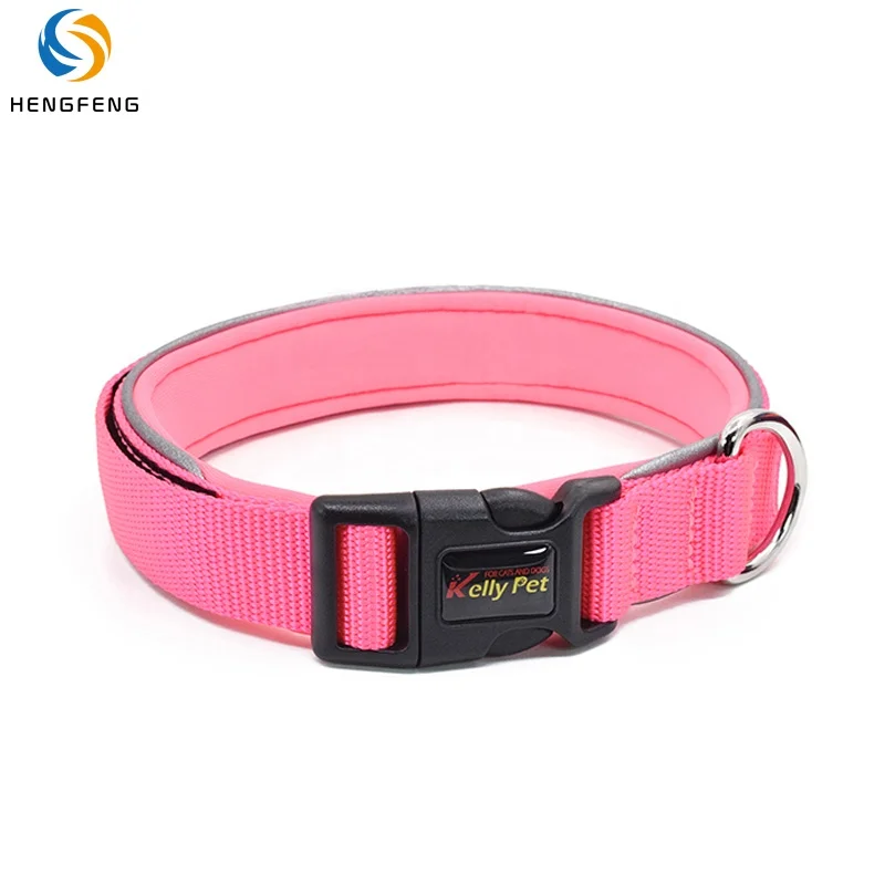 

Free design Customised LOGO soft and comfortable lining Charm Material Dog Collar, Picture show or custom color