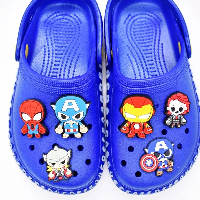 

Competitive Factory Price Boy Pop Super Heroes Clog shoe charms accessories, Customized