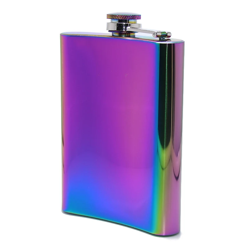 

Creative Portable Wine Utensils Mini Whiskey Flask Multi Colored Outdoors Stainless Steel Wine Pot Small Bottle 8oz Hip Flask