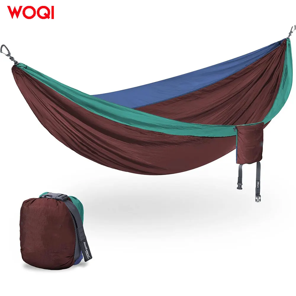 WOQI Outdoor Portable Comfortable Nylon Camping Hammock for Adults and Children