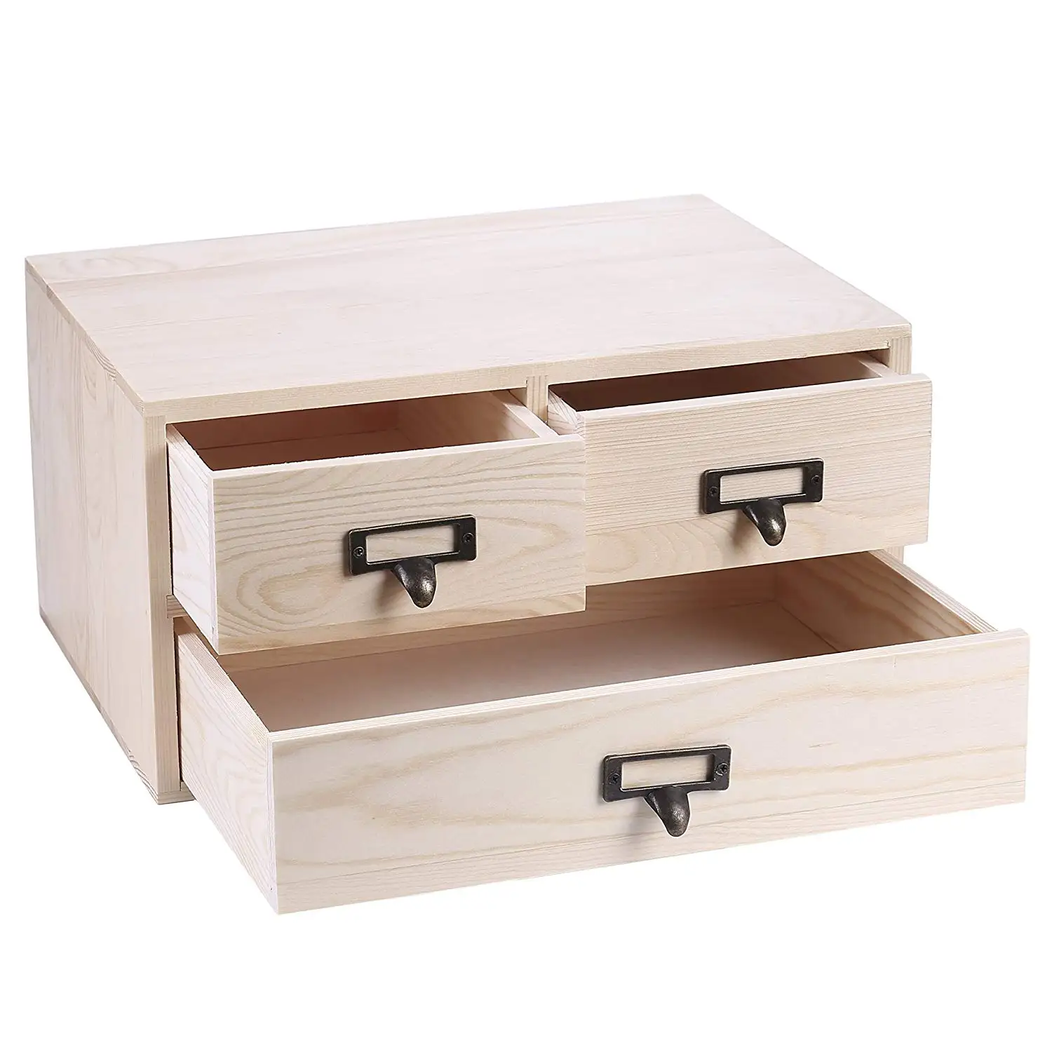 wood box with drawers