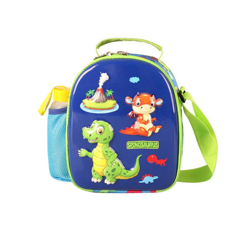 

3d children lunch bag with bottle holder insulated lunch cooler bag, Customized color