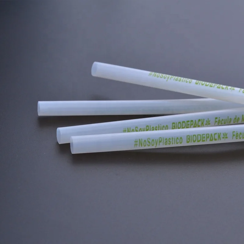 

Disposable pla straw with custom logo printed plant based straw 3mm 5mm 6mm 8mm 10mm 12mm, Original color or customized color