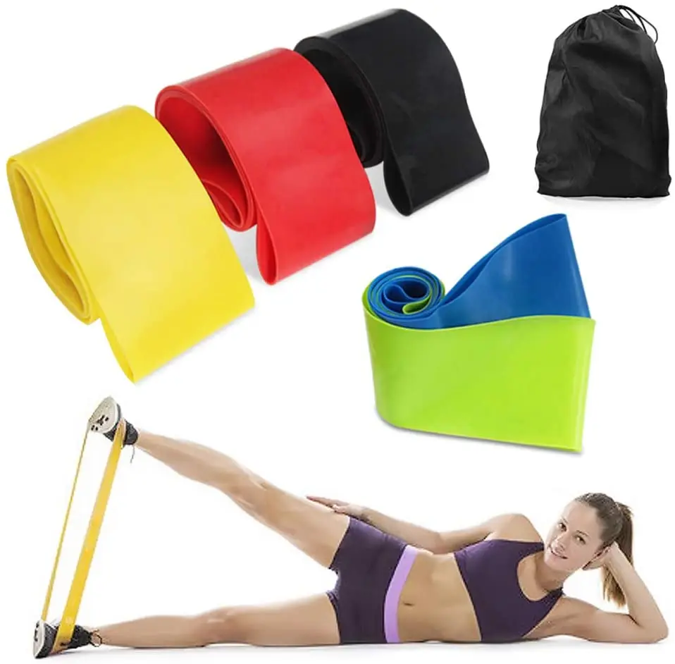 

Gym Exercise Loop Flat Widerstandsband Circle Stretch Band Training Yoga Custom Logo Hip Resistance Band Workout, Black, red, green, yellow, blue