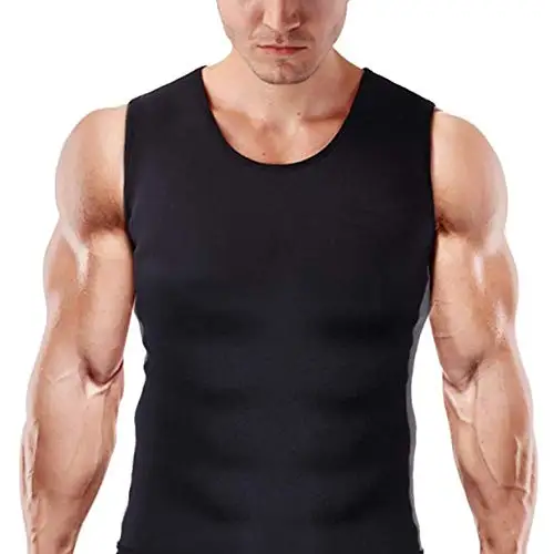 

Wholesale Service Men's Slimming Body Shaper Neoprene Weight Loss Vest Sweat Suit Sauna Shirt Men's Neoprene Body Vest, Black