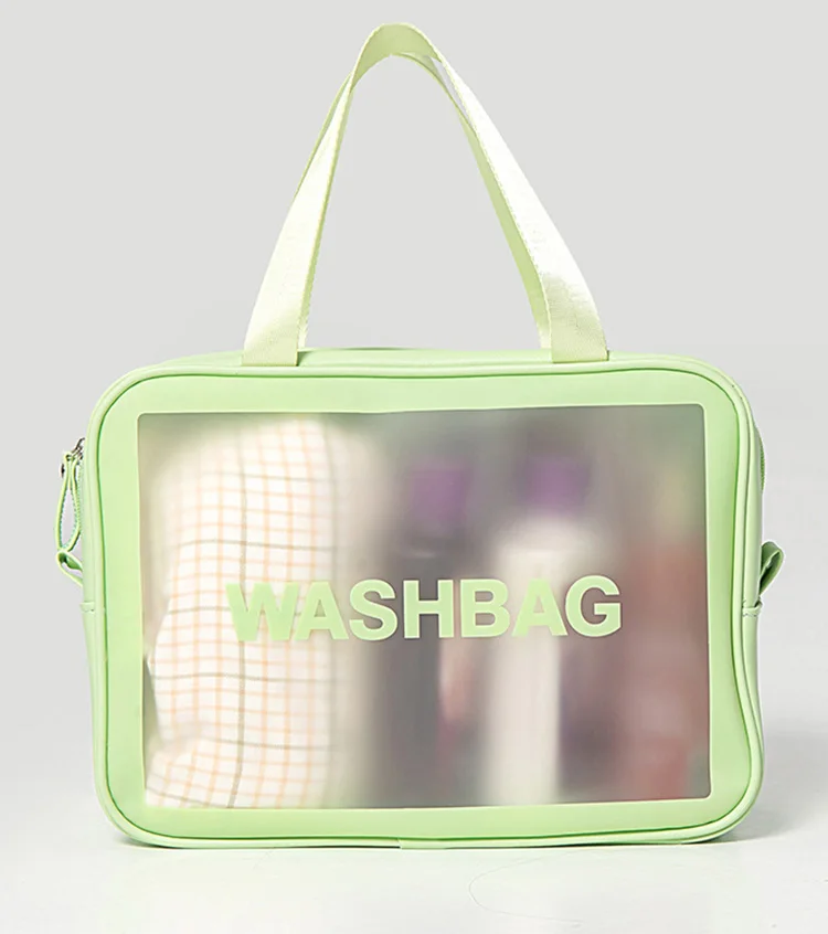 

Transparent cosmetic bag for lady waterproof outdoor washbag zipper organizer travel toiltery makeup bag custom logo, Green purple pink black white