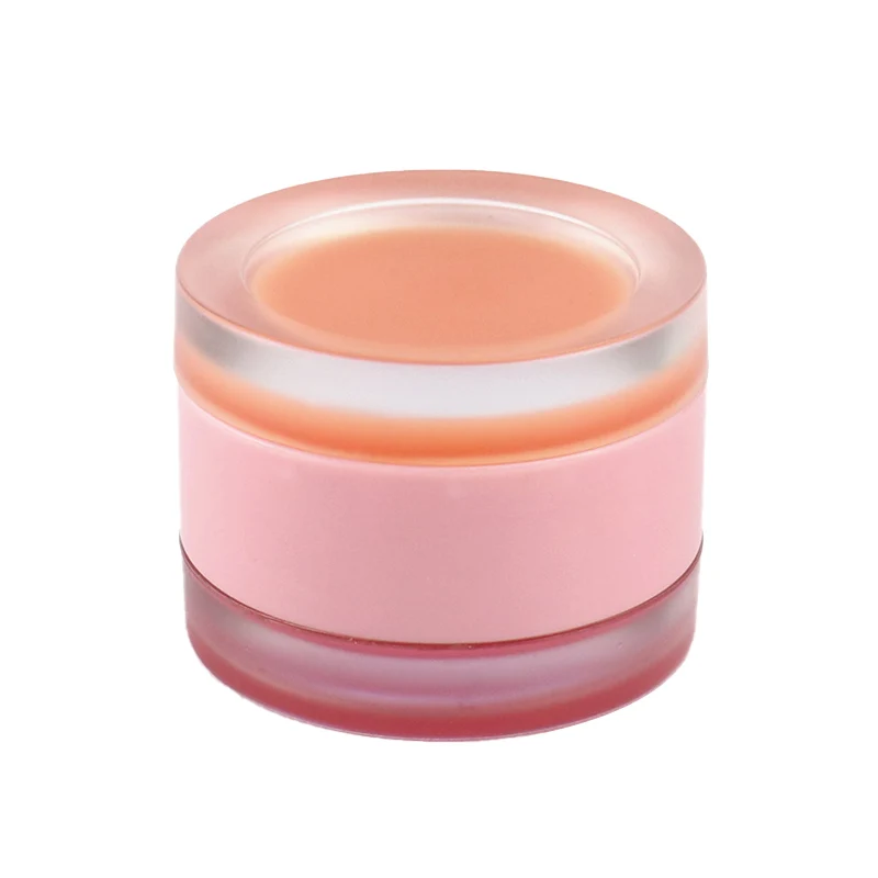 

Wholesale custom Strawberry Pink 2 in 1 Lip Exfoliating cute organic Lip Balm scrub Private label