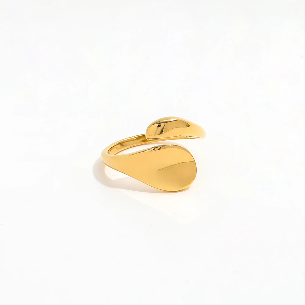 Simple PVD Gold Plated Stainless Steel Rings Fashion Ring for Wholesale New