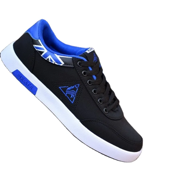 

men's breathable canvas shoes, Red, blue, white