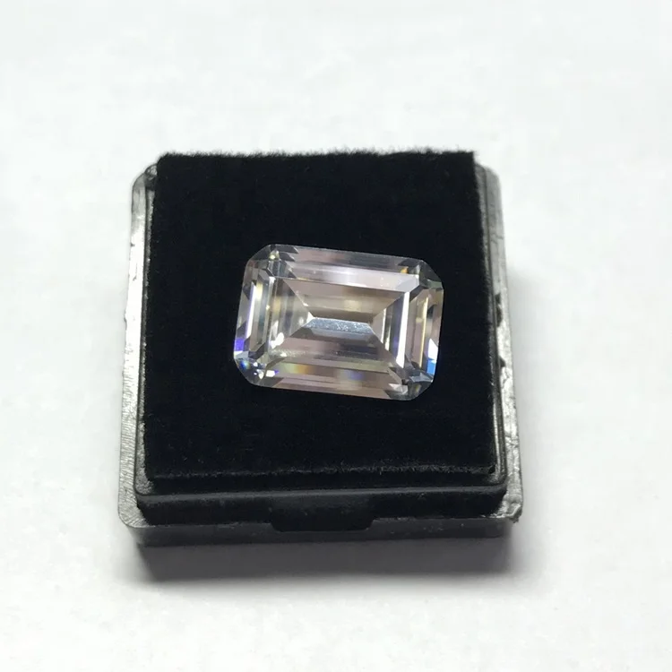 

loose diamond white D color 3 carat emerald cut moissanite with GRA certificate diamond moissanite stones, Lasting long