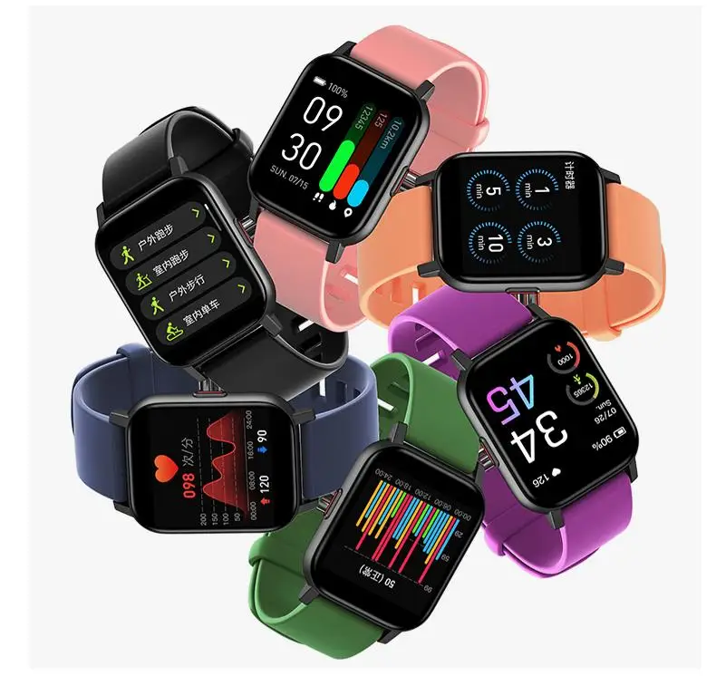 

Starmax 2021 GTS1 Smart Watch 1.3inch Y68 D20 T500 PLUS W26+ W37 N76 P8 HW22 Waterproof T500 reloj Sport Smart Watch, Black, blue, pink, army green, white, orange, light blue, purple