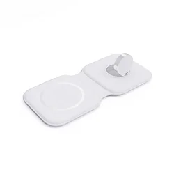 2021 New Trend Products 15W Safe Dual Magnetic Duo Wireless Charger Pad Magsafing Duo Charger For Apple Iphone Watch