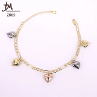 

Z009 Religious jewelry Heart-shaped Three colours bracelet anklet