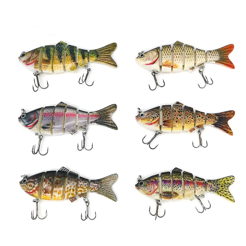 

Factory Outlet Chinese Supply Bream Bait Hard Bait For Sea Fishing Hard Plastic Swim Bait Fishing Lure Six joints fish, 6 colors